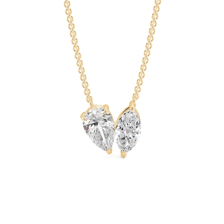 Toi Et Moi Pear And Marquise Diamond Pendant