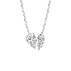 Toi Et Moi Pear And Marquise Diamond Pendant