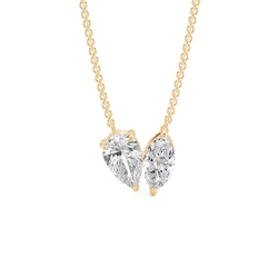 Toi Et Moi Pear And Marquise Diamond Pendant