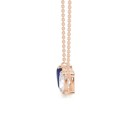 Toi Et Moi Pear-Cut Blue Sapphire & Oval Diamond Pendant