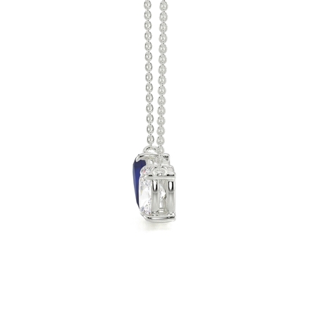 Toi Et Moi Pear-Cut Blue Sapphire & Oval Diamond Pendant