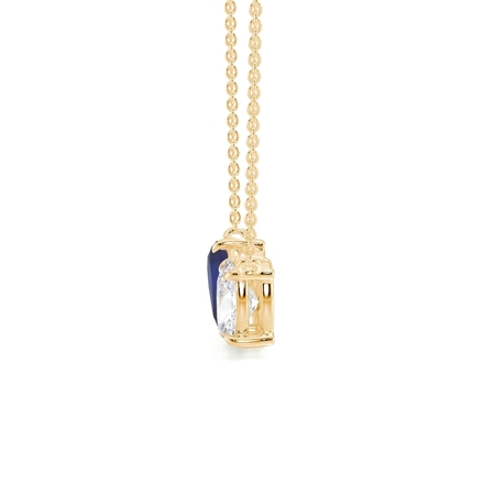 Toi Et Moi Pear-Cut Blue Sapphire & Oval Diamond Pendant