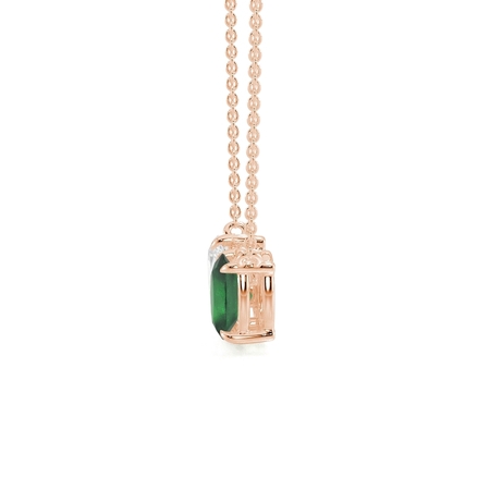 Toi Et Moi Pear Diamond & Oval-Cut Emerald Diamond Pendant