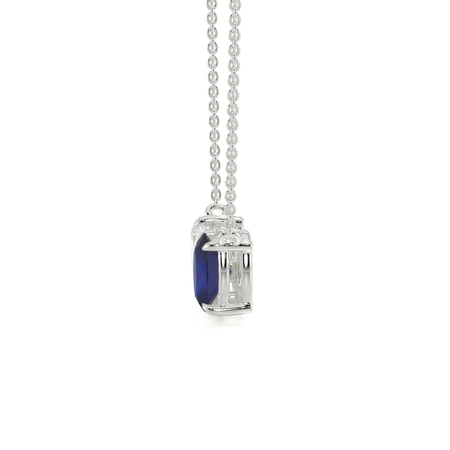 Toi Et Moi Pear Diamond & Oval-Cut Blue Sapphire Diamond Pendant