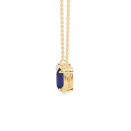 Toi Et Moi Pear Diamond & Oval-Cut Blue Sapphire Diamond Pendant
