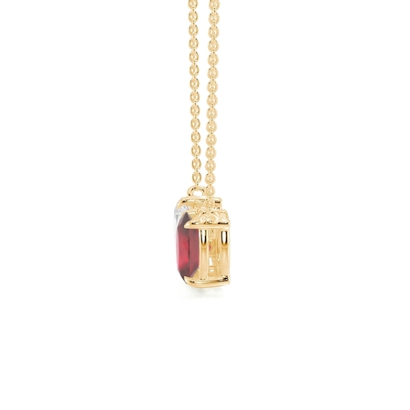 Toi Et Moi Pear Diamond & Oval-Cut Ruby Diamond Pendant