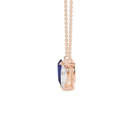 Toi Et Moi Pear-Cut Blue Sapphire & Marquise Diamond Pendant