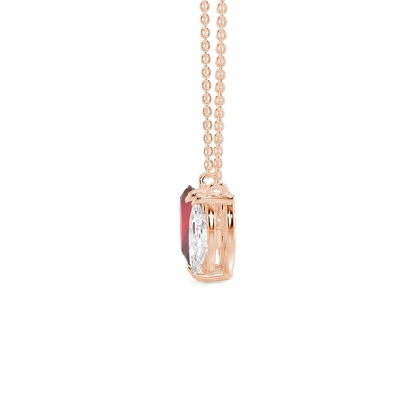 Toi Et Moi Pear-Cut Ruby & Marquise Diamond Pendant