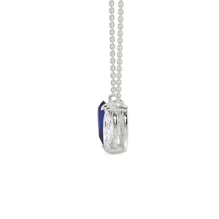 Toi Et Moi Pear-Cut Blue Sapphire & Marquise Diamond Pendant
