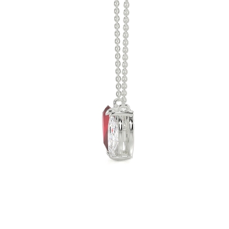 Toi Et Moi Pear-Cut Ruby & Marquise Diamond Pendant