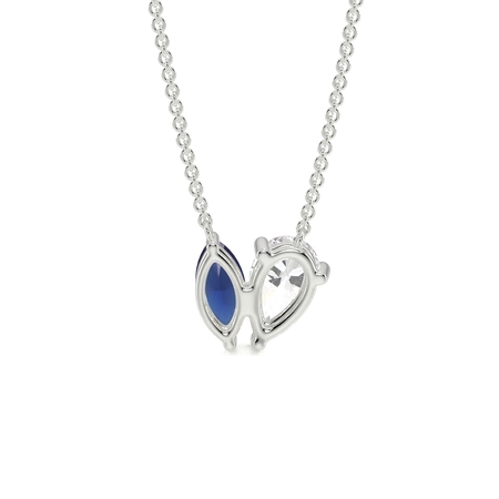Toi Et Moi Pear Diamond & Marquise-Cut Ruby Diamond Pendant