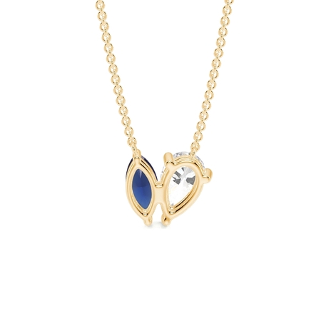Toi Et Moi Pear Diamond & Marquise-Cut Ruby Diamond Pendant