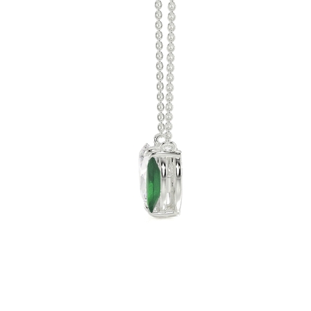 Toi Et Moi Pear Diamond & Marquise-Cut Emerald Diamond Pendant