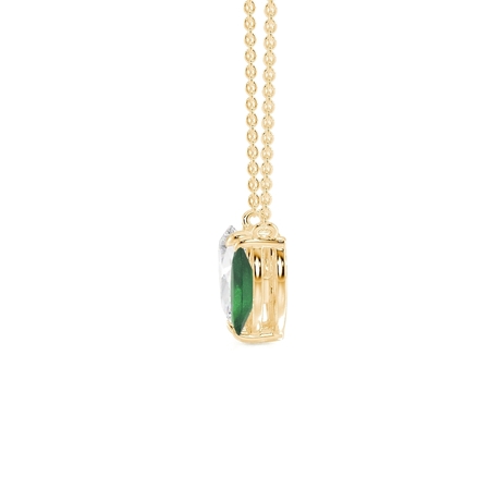 Toi Et Moi Pear Diamond & Marquise-Cut Emerald Diamond Pendant