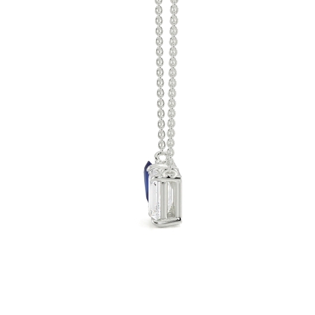 Toi Et Moi-Anhänger Mit Birnengeschliffenem Blauem Saphir Und Smaragd-Diamant