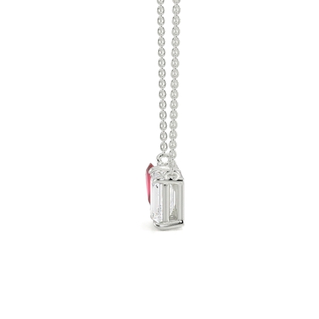 Toi Et Moi Pear-Cut Ruby & Emerald Diamond Pendant