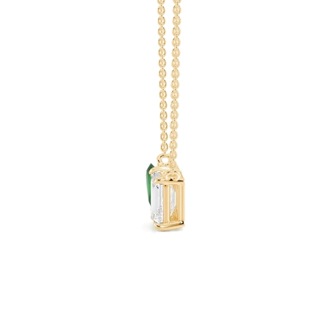 Toi Et Moi Pear-Cut Emerald & Emerald Diamond Pendant