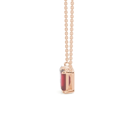 Toi Et Moi Pear Diamond & Emerald-Cut Ruby Diamond Pendant