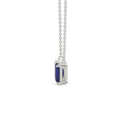 Toi Et Moi Pear Diamond & Emerald-Cut Blue Sapphire Diamond Pendant