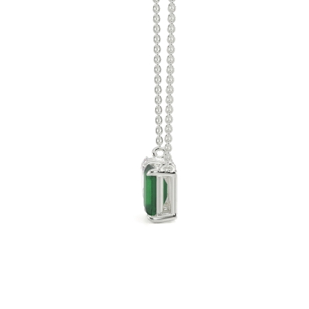 Toi Et Moi Pear Diamond & Emerald-Cut Emerald Diamond Pendant