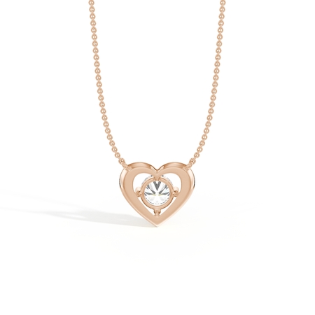 Heart Embrace Diamond Solitaire Pendant