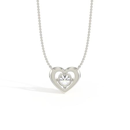 Heart Embrace Diamond Solitaire Pendant