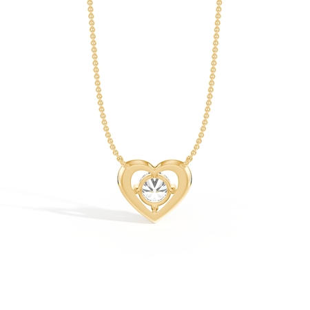 Herzumarmung Diamant-Solitär-Anhänger
