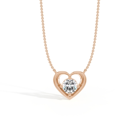 Heart Embrace Diamond Solitaire Pendant