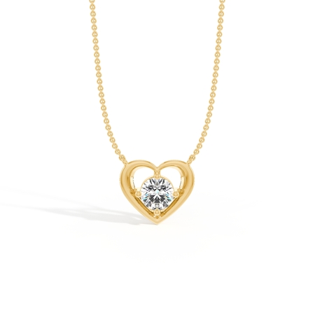Herzumarmung Diamant-Solitär-Anhänger