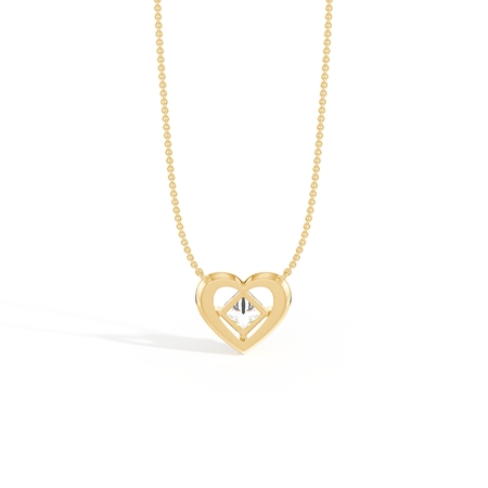 Herzumarmung Diamant-Solitär-Anhänger