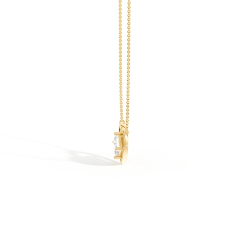 Heart Embrace Diamond Solitaire Pendant