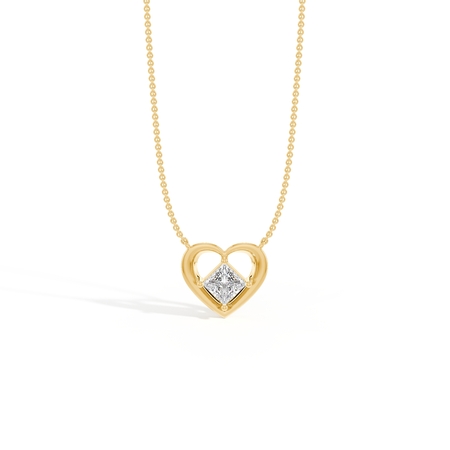 Heart Embrace Diamond Solitaire Pendant