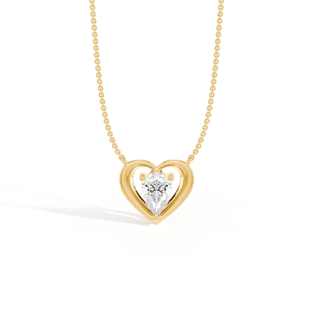 Heart Embrace Diamond Solitaire Pendant