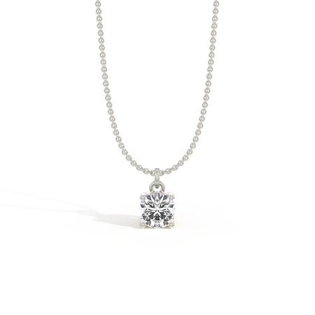 Hidden Heart Solitaire Diamond Pendant