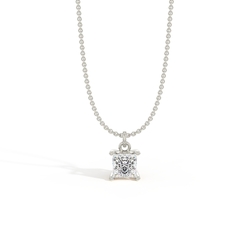 Hidden Heart Solitaire Diamond Pendant
