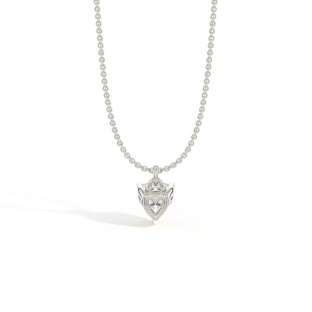 Hidden Heart Solitaire Diamond Pendant