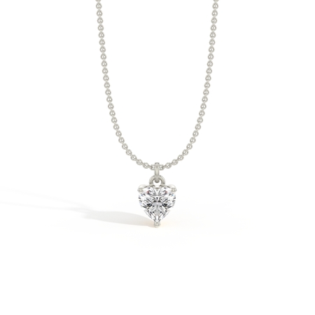 Hidden Heart Solitaire Diamond Pendant