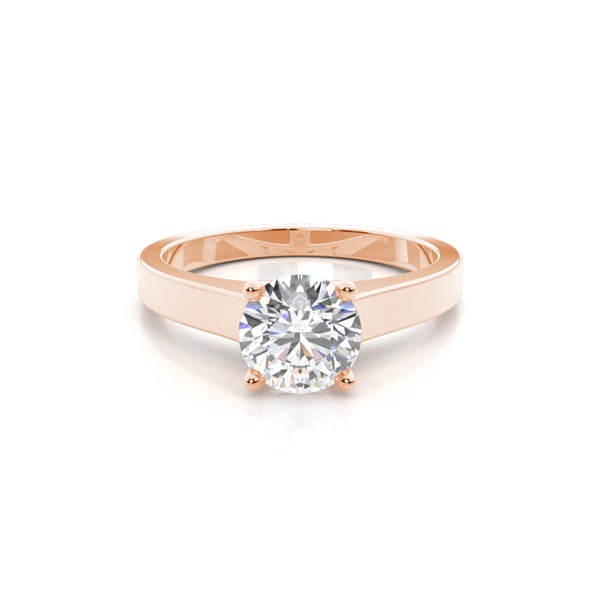 White Gold Round Diamond Engagement Ring