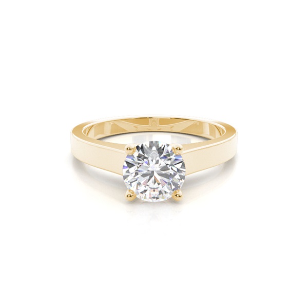 White Gold Round Diamond Engagement Ring