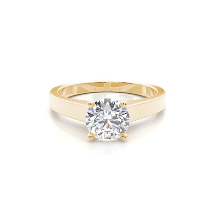 Yellow Gold Solitaire Diamond Engagement Rings