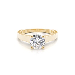 White Gold Round Diamond Engagement Ring