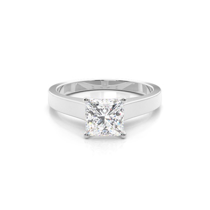 Princess Solitaire Diamond Rings 