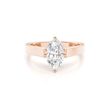 Rose Gold Solitaire Diamond Rings