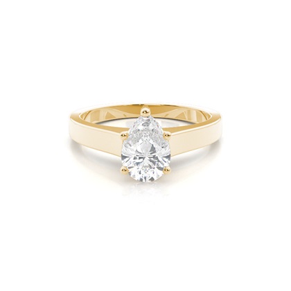 Pear Solitaire Diamond Engagement Rings