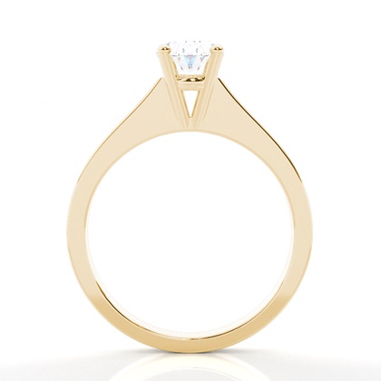 Medium Moissanite Verlobungsring in einer Krappenfassung