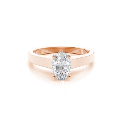 White Gold Round Moissanite Engagement Ring