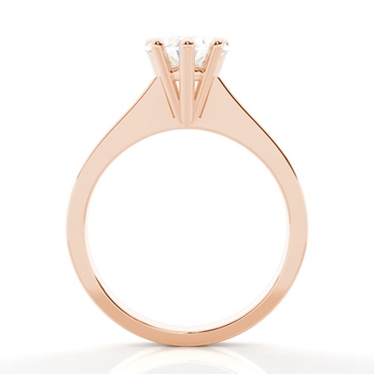 Heart Rose Gold Solitaire Engagement Rings