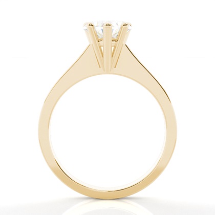 Heart Yellow Gold Solitaire Engagement Rings