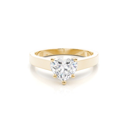 Yellow Gold Solitaire Diamond Rings 