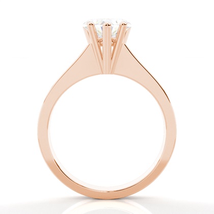 Heart Rose Gold Classic Solitaire Engagement Rings